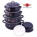 5PCS Hot Sale Enamel Steel Cookware